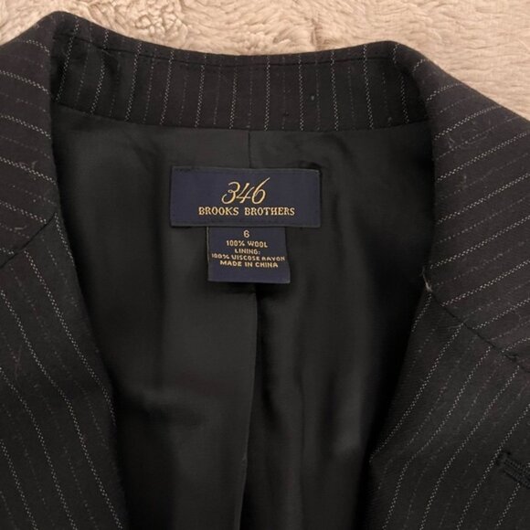 Brooks Brothers Black Blazer Tailored Wool-Blend Sport Coat - Picture 8 of 9